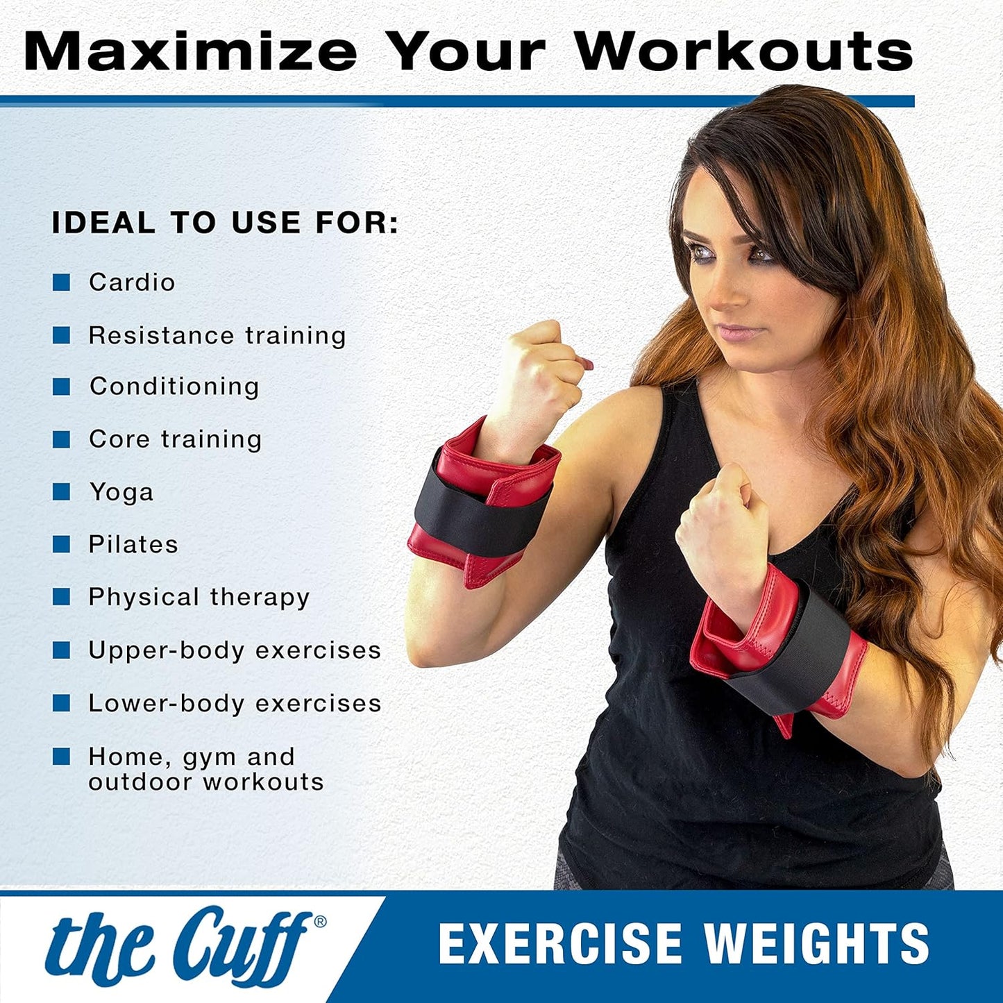 The Cuff Original Adjustable Ankle and Wrist Weight for Yoga, Dance, Running, Cardio, Aerobics, Toning, and Physical Therapy.
