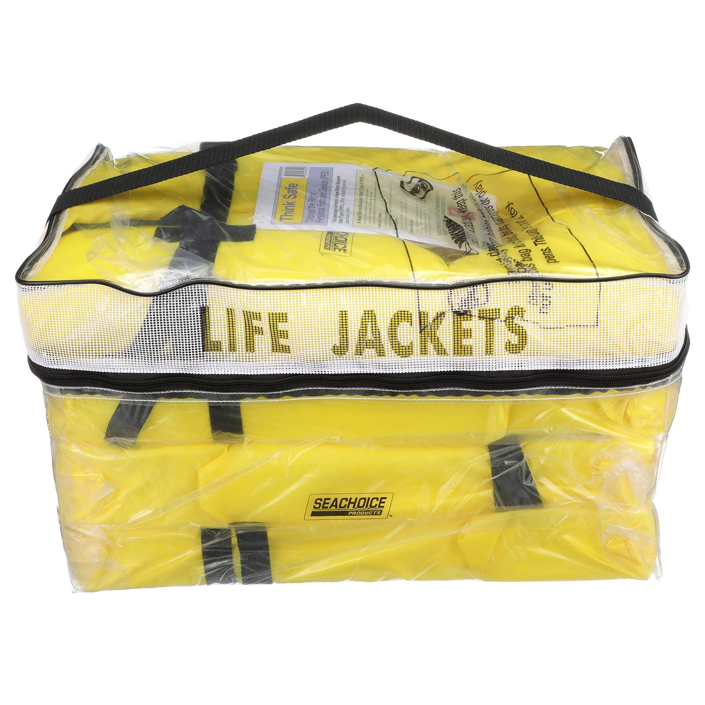 Seachoice Adult Type II Life Vest 4-Pack with Storage Bag, Yellow