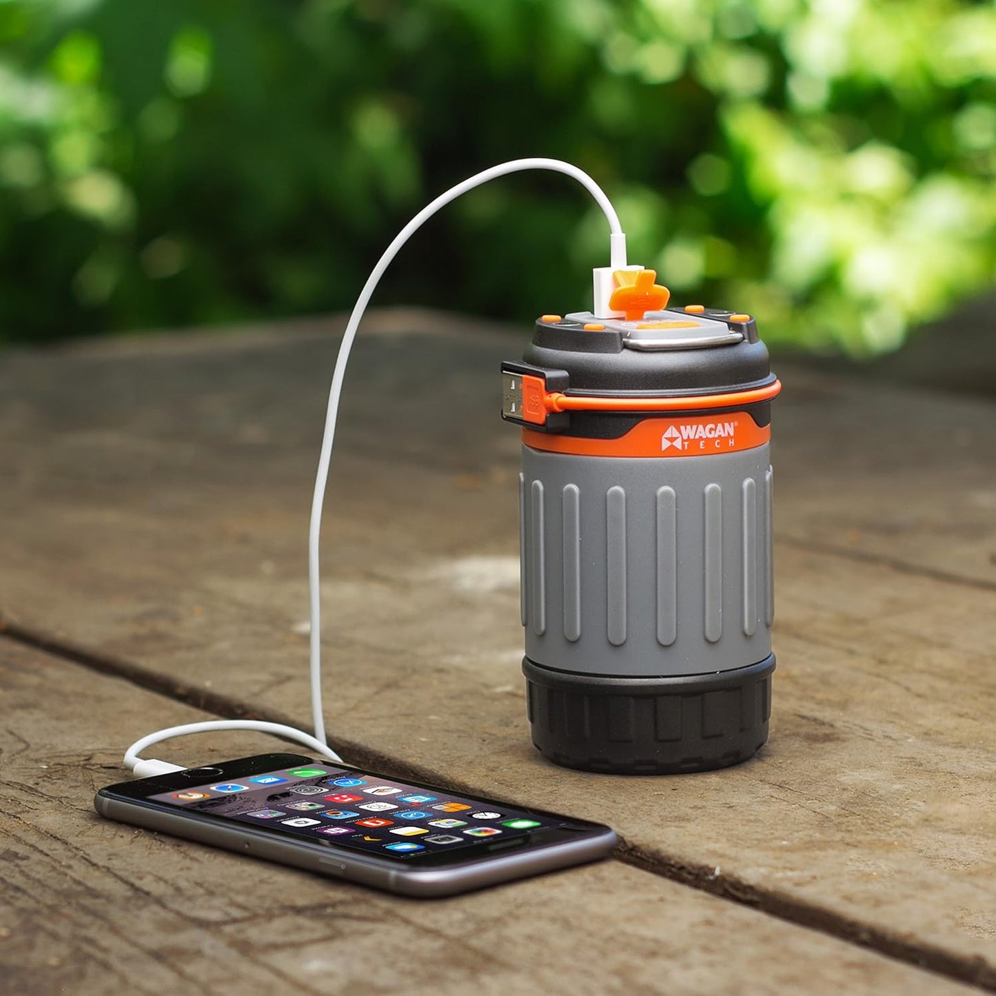 WAGAN EL4304 LED Camping Collapsible Lantern USB Rechargeable 240LM Flashlight Hanging Hooks Magnetic Base for Emergency Outdoor Hiking Home and Car