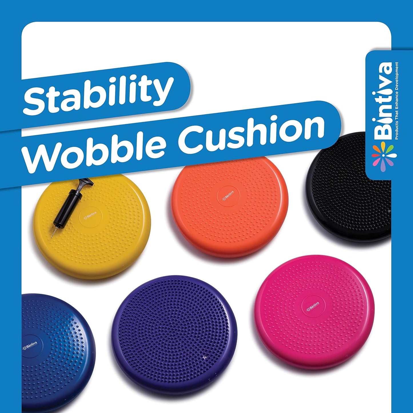 Wobble Cushion Balance Disc for Therapy & Exercise - Sensory Wiggle Seat & Stability Pad