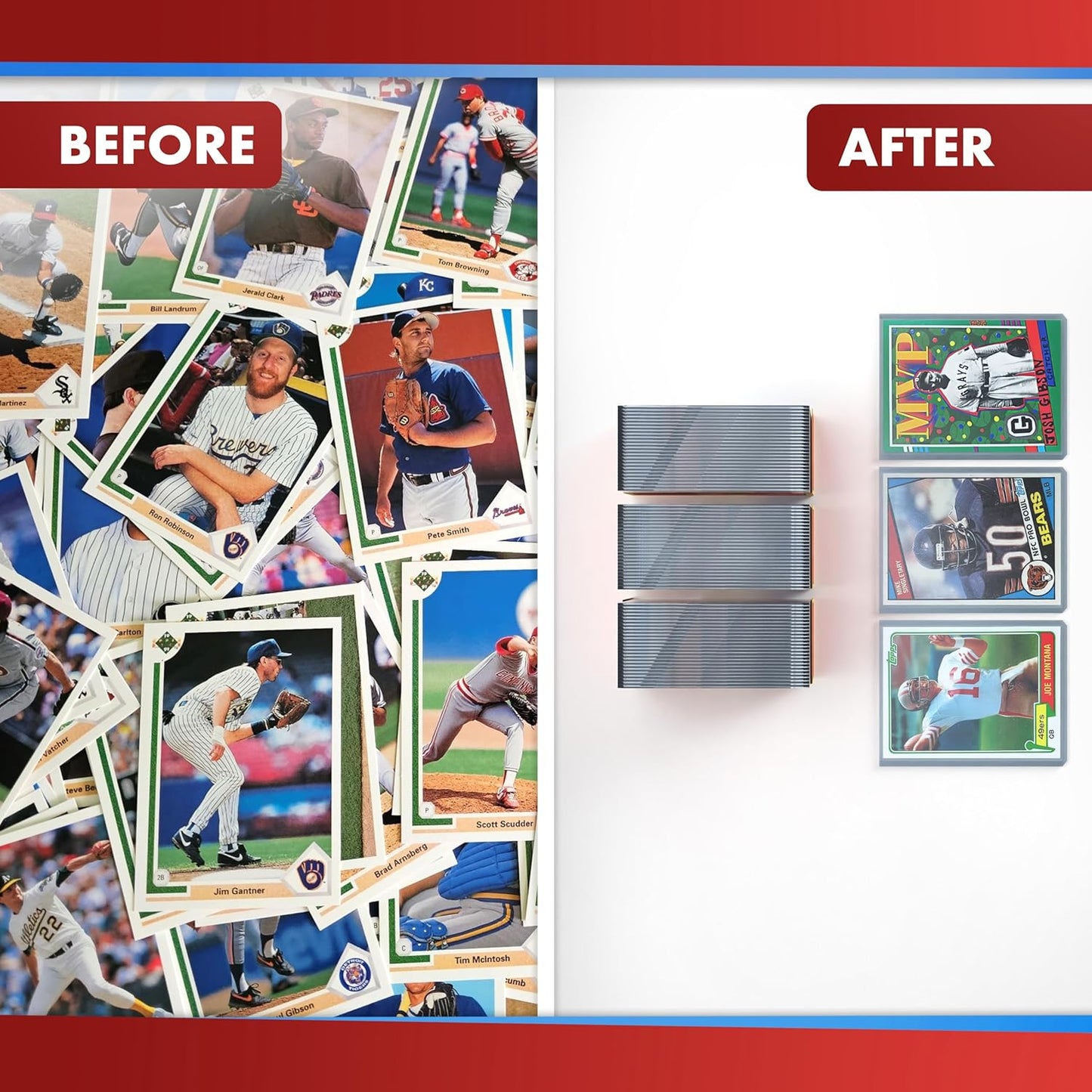 35pt Top Loaders for Cards with Bonus Soft Sleeves - 100 Count - Premium 3x4 Inch Trading Card Toploaders - Protect Your Baseball and Sports Cards with These Hard Plastic Protectors