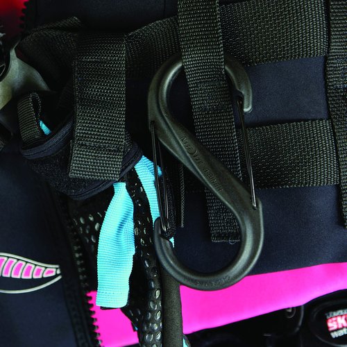 Nite Ize SBP6-03-01BG S-Biner Carabiner, Size #6, Black (Pack of 2)