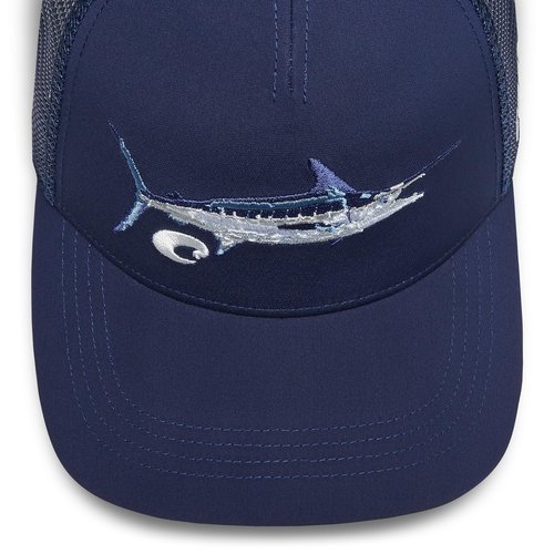 Costa Del Mar Stitched Trucker Marlin Hat Ice Blue