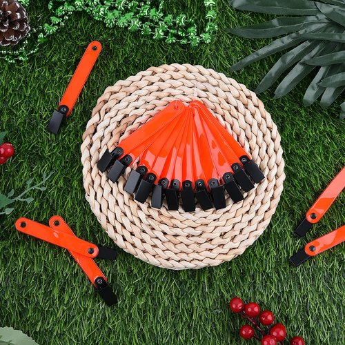 Tophoniex 48PCS Trail Markers with Clips Reflective Tree Tacks for Hiking Hunting Outdoor, Orange