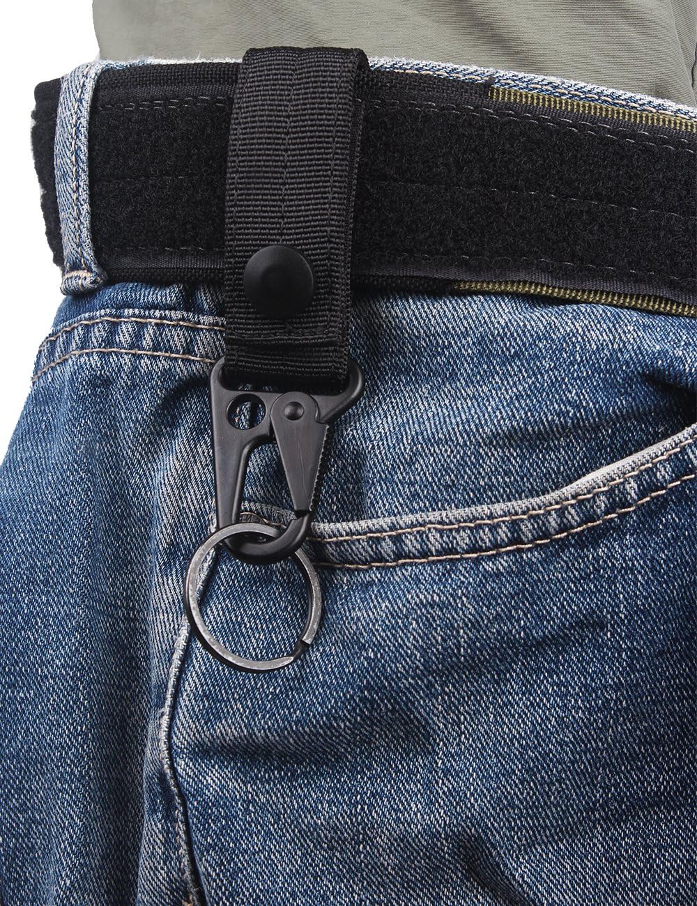 XTACER Tactical Molle Key Ring Gear Key Keeper Keychain Snap Secure Kit of Attachments