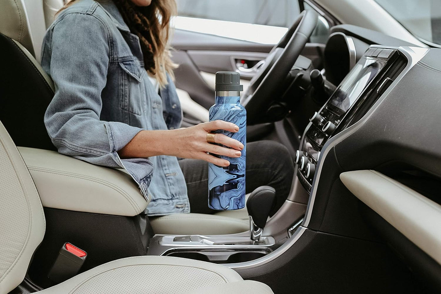 Simple Modern Ascent Chug Lid - Fits All Ascent and Hydro Flask Standard Mouth Water Bottle Sizes - Leak Proof, Double Wall Insulated - Deep Ocean