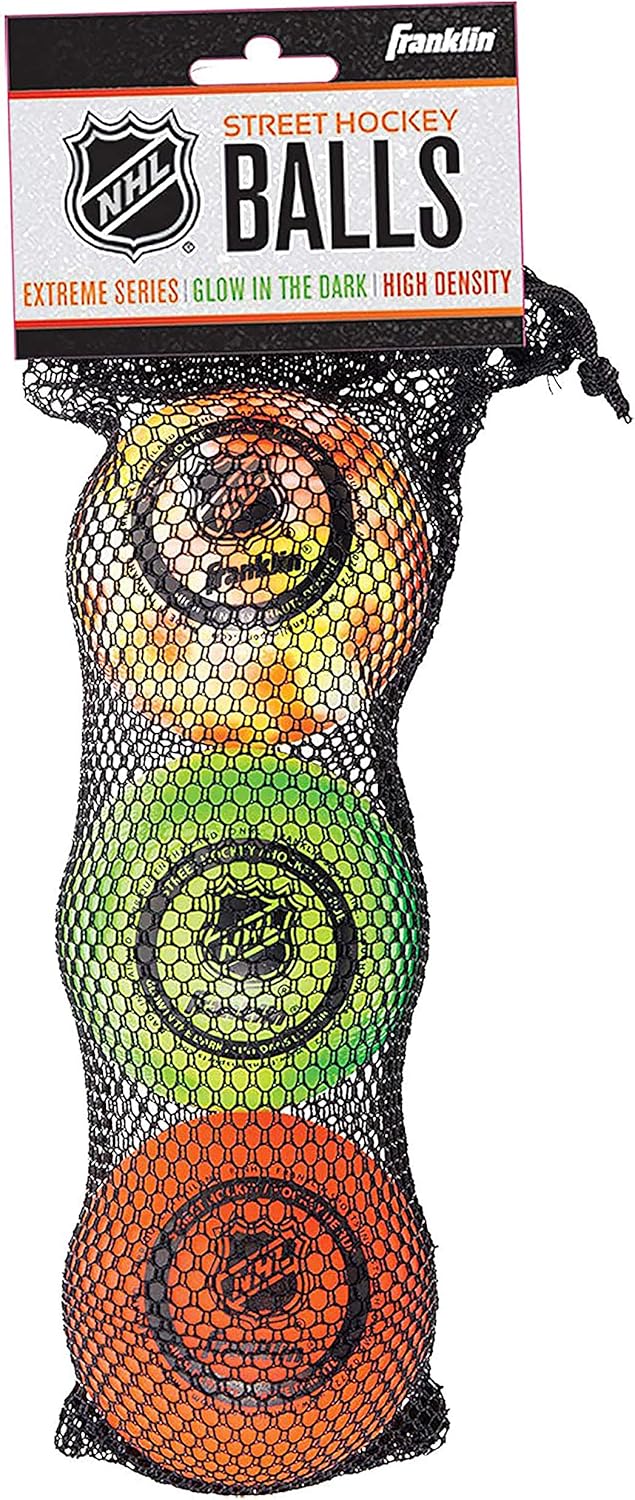 Official Size Franklin Sports NHL Street Hockey Balls | No Bounce | Assorted Colors