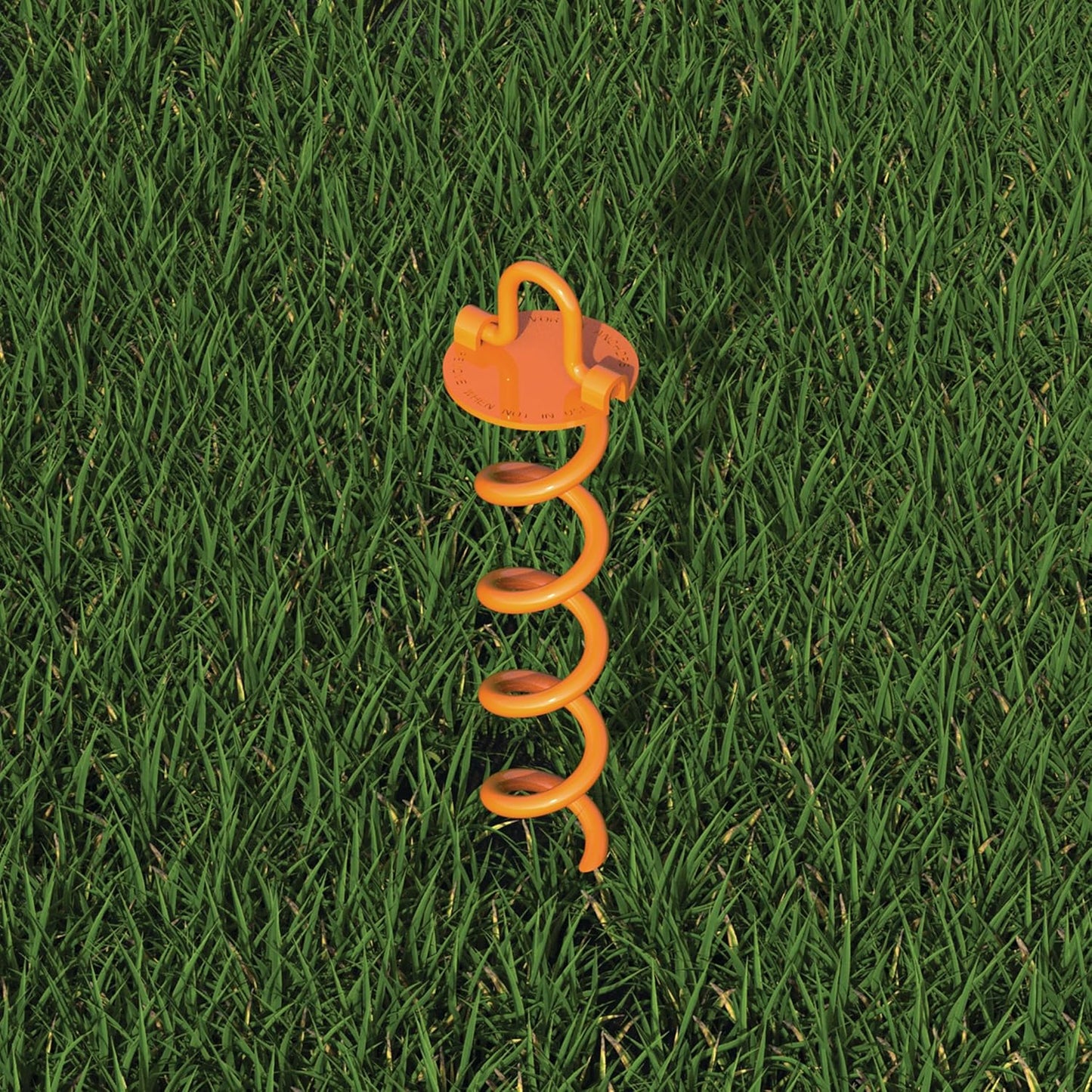 Vortex (1-Pack) 10" Spiral Ground Anchors, Steel Screw In with Folding Ring, 275 lb Pull Force, Orange ANCFR10-ORG-A