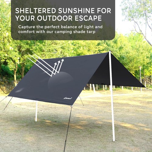 Clostnature Waterproof Camping Tarp for Tent - Ultralight Hammock Rain Fly for Backpacking, Heavy Duty Camping Hiking Awning Lightweight Rain Tarp Tent Shelter Camp Gear Must Haves