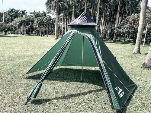 Camping Tent 2-4 Person Screen Tent Double Layer with Floor Waterproof Windproof 4 Season Large Space 12x10x8ft Outdoor Family Event