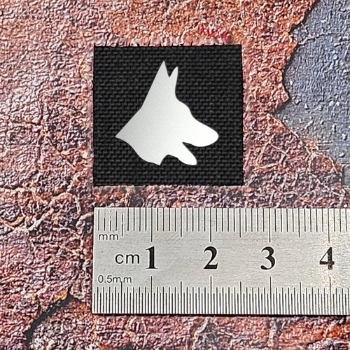 Mini Belgian Malinois K9 Dog Tiny Patch [Black,White]