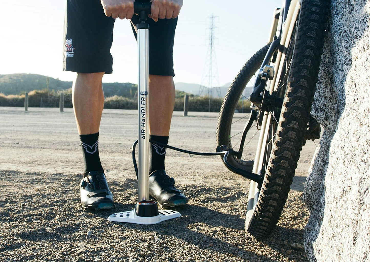 Air Handler Bike Floor Pump by BIKETUBE BRAND – High Pressure Bicycle Pump with Industrial Gauge – Fits Presta & Schrader Valves – Kraton Grip – Road, MTB, Gravel, Hybrid Bike Accessory