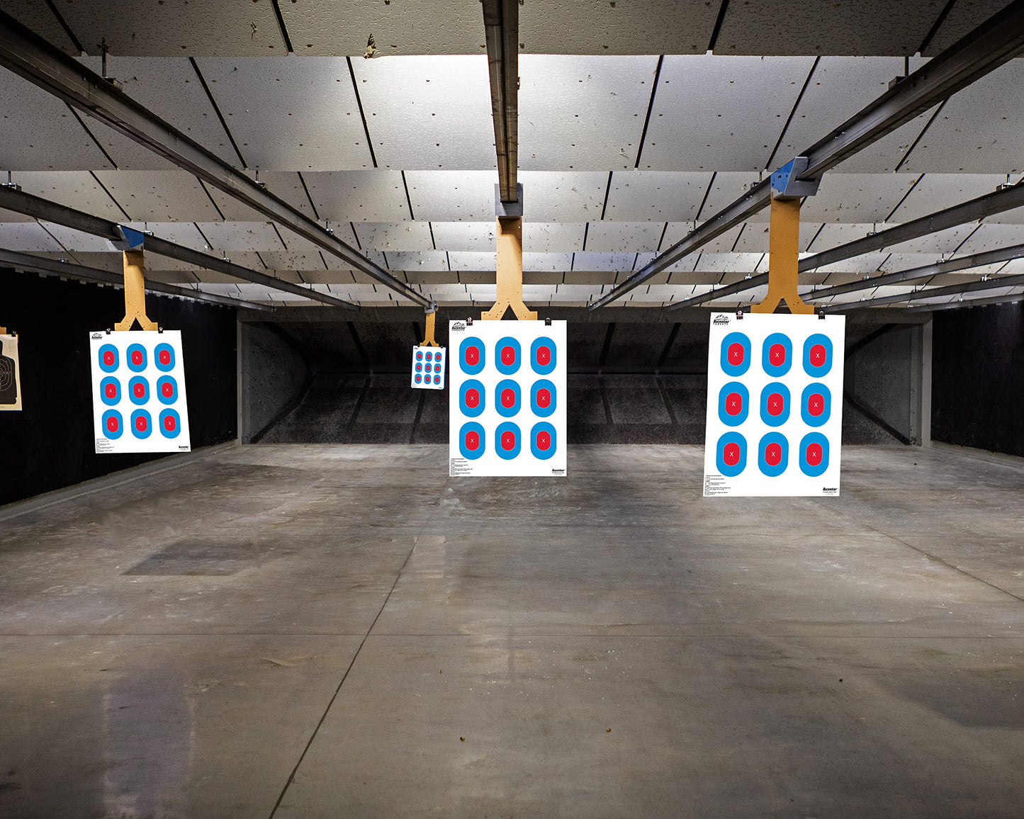Ascentor Expert Shooting Target - 9 Zone - Large Size 18 x 24 - Pack of 25 - Blue