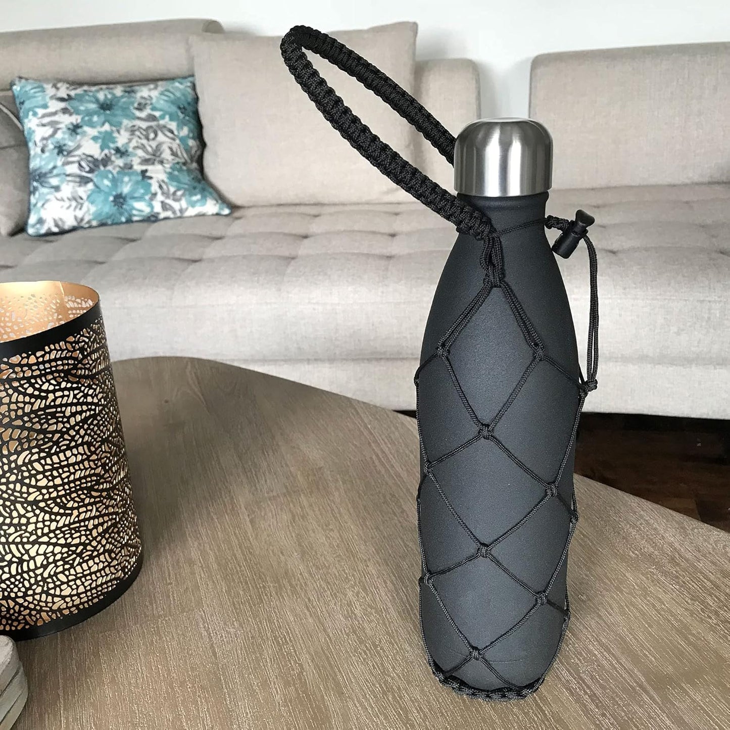 HydroNet Handle - Compatible with S'well, Simple Modern, Mira, Manna Stainless Steel Water Bottles — Available in 9 oz, 17 oz, 25 oz (Turquoise, 17 oz)