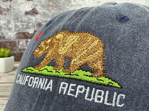 Hepandy California Bear State Flag Baseball Cap for Men Women Girls, Navy Blue Snapback Hat Embroidery Trucker Hats Dad Hat