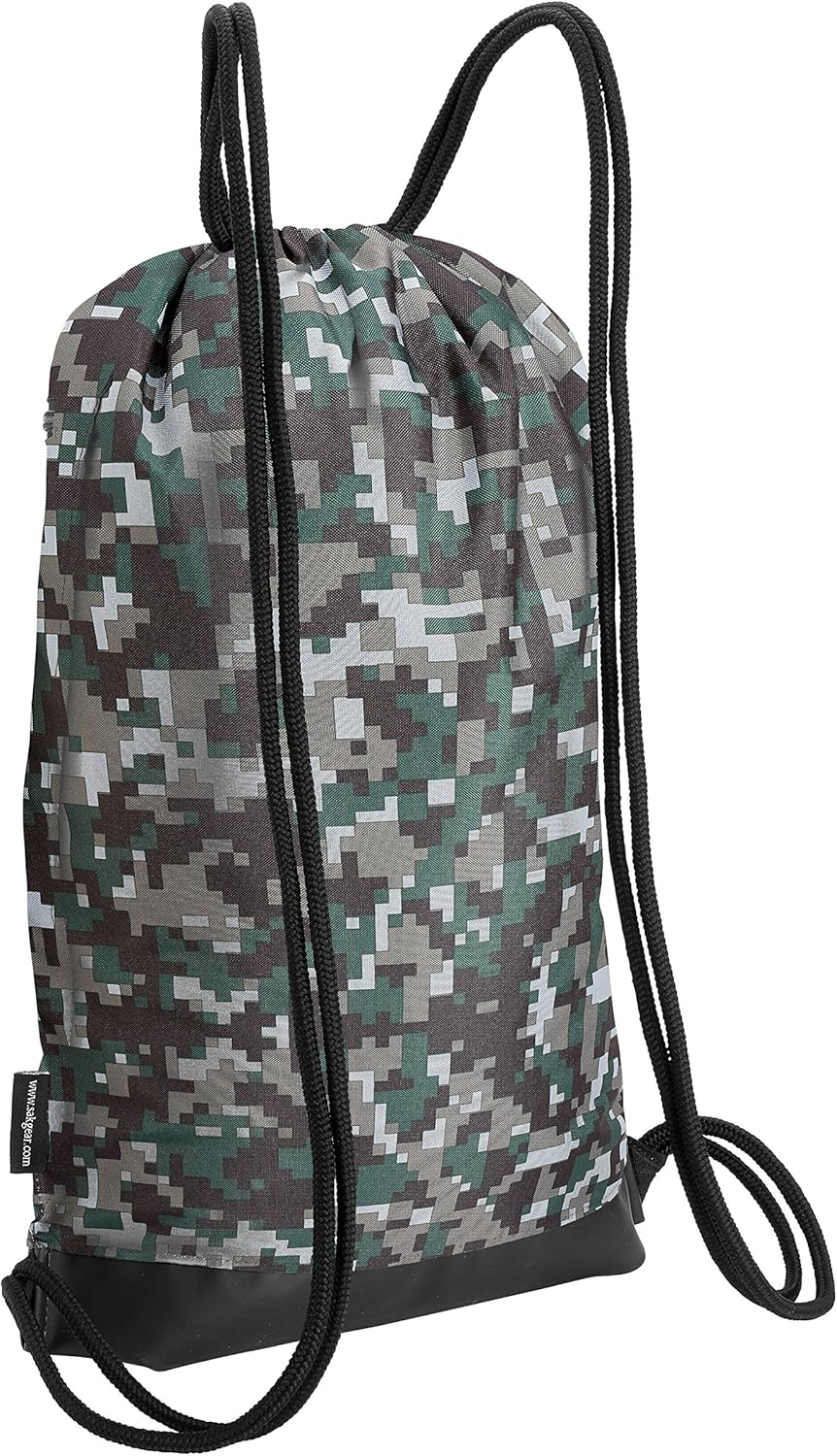 Skog Å Kust GymSak | Patented 2-in-1 Drawstring Cinch Bag with Removable Waterproof Dry Bag | Red