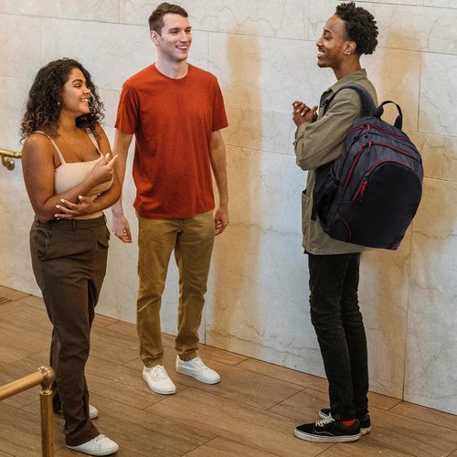 KUI WAN Backpack for Men and Women, Classical Bookbag with Multi-pockets Casual Daypack for College Sports Work Travel