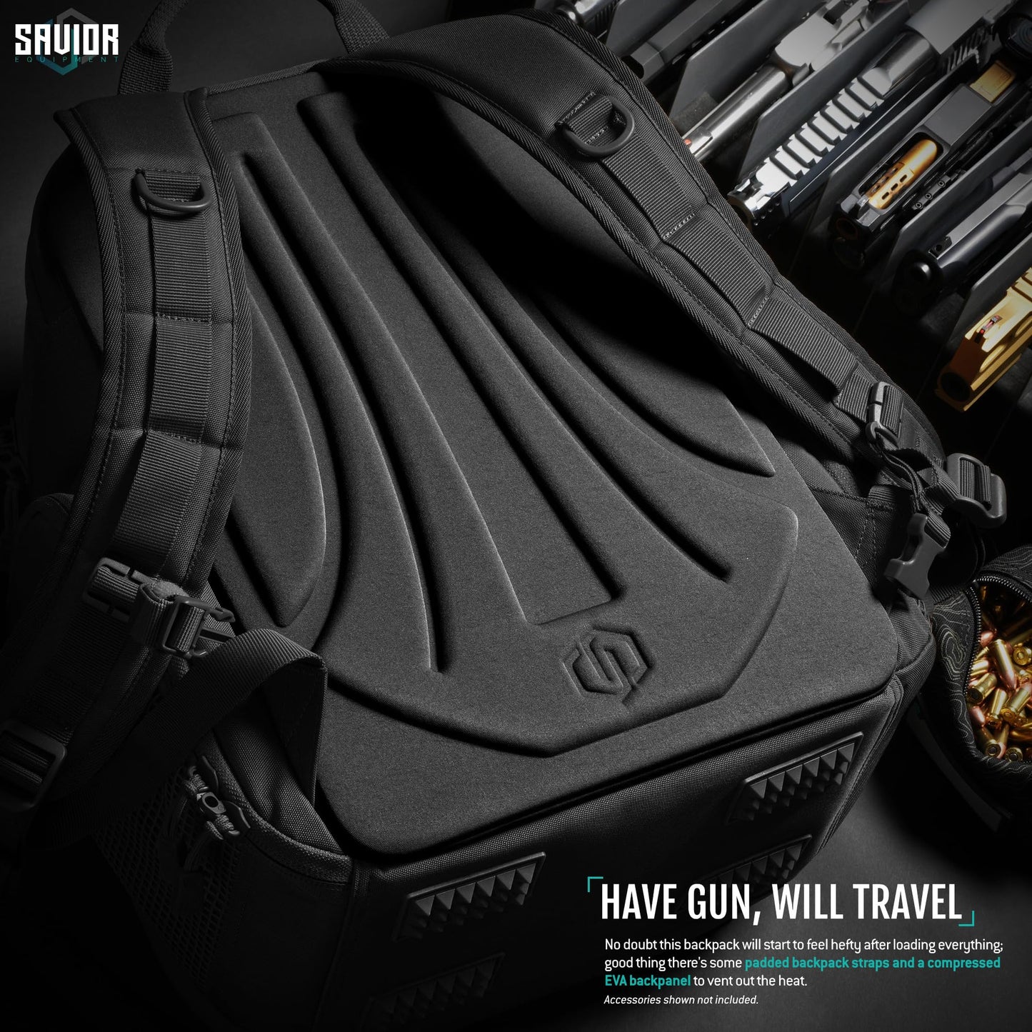 Savior Equipment SEMA Compact Tactical Range Pistol Backpack w/ 3 Gun Rug Sleeve