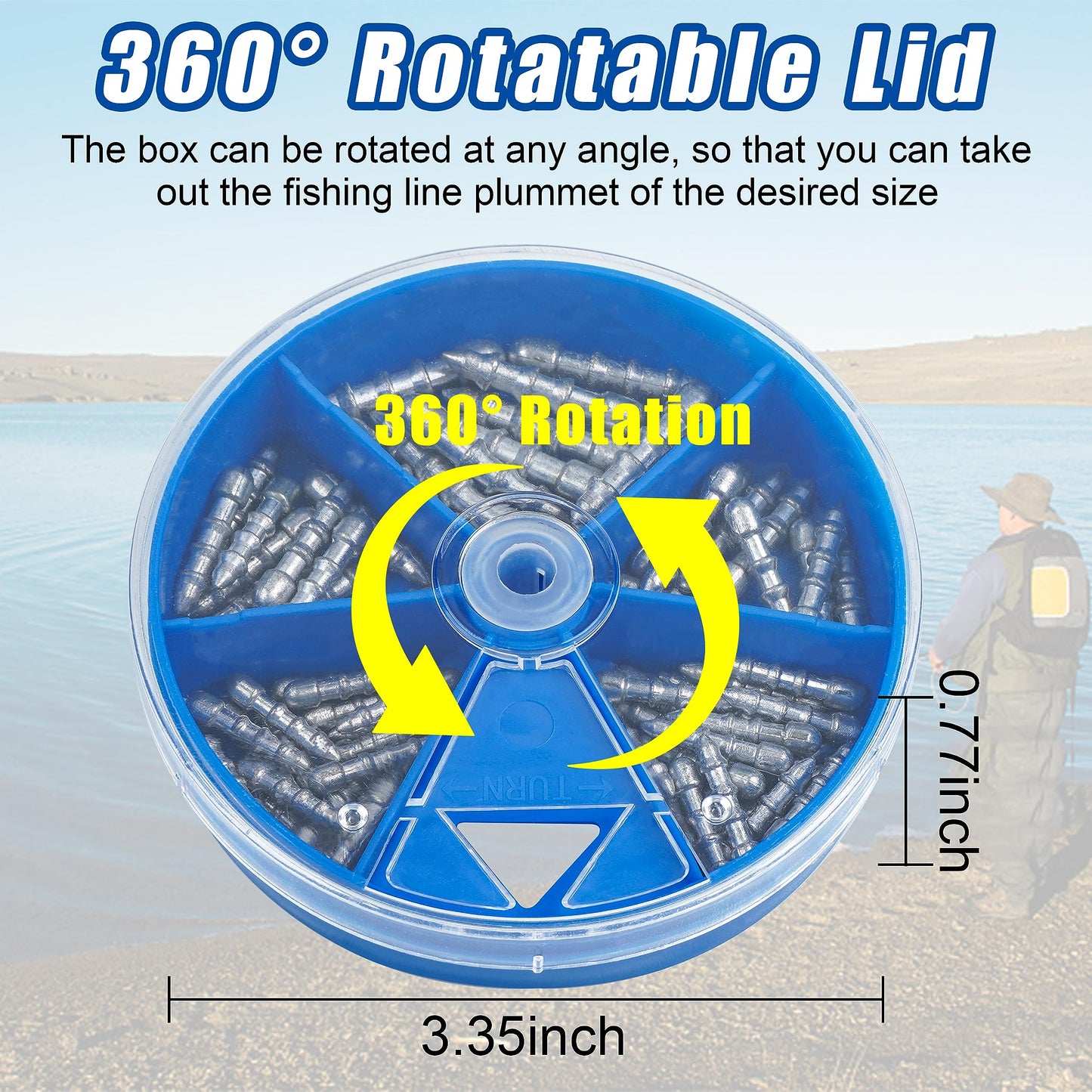 Fishing Nail Weights Kit,70pcs Wacky Worm Weights Insert Sinkers Fishing Weights for Plastic Worm Lures Nail Weights Sinkers Tackle for Neko Rig Wacky Rig Bass Fishing 4 Sizes