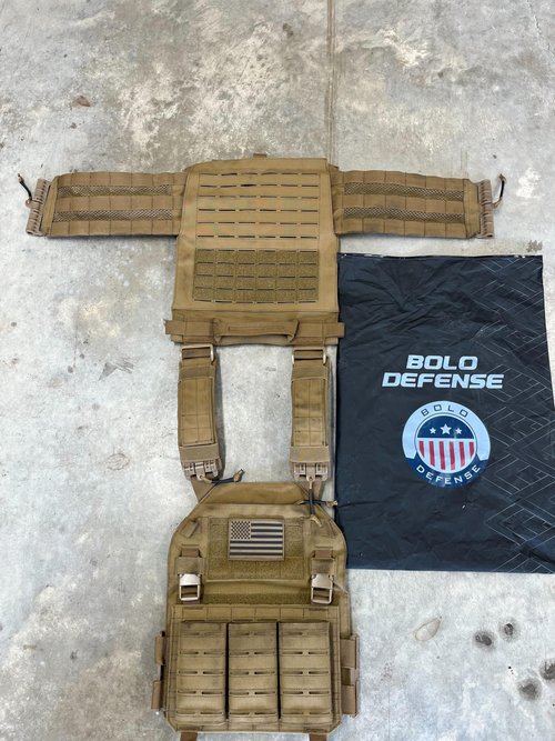 Bolo Defense Tactical Utility Vest – Lightweight Adjustable Quick Release Gear 500D Nylon Vest with Modular Loadout Design for Outdoor & Training Use (Light Brown)
