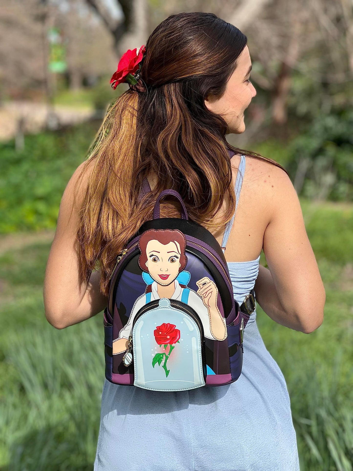 Loungefly Beauty and the Beast Belle Enchanted Rose Mini Backpack Toyz N Fun Exclusive