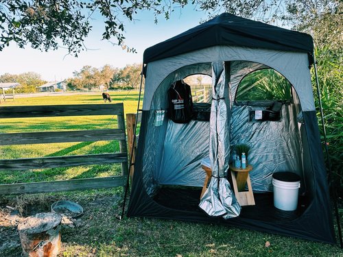 Nice C Camping Shower Tent, Instant Pop Up Privacy Changing Tent, Outdoor Shower Enclosure, Toilet Tents, Oversize (2 Room)