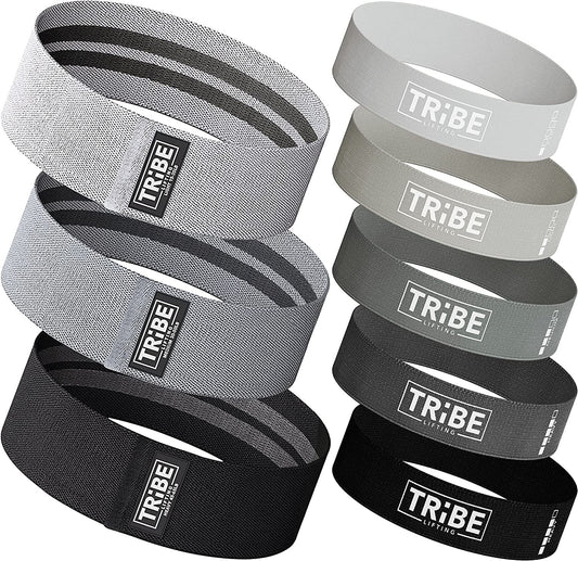 Fabric Booty Bands for Legs and Butt Workout - Resistance Bands Set (8)