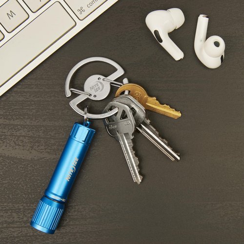 Nite Ize Medallion Key Carabiner, Stainless Steel Key Ring Carabiner With Dual Gates
