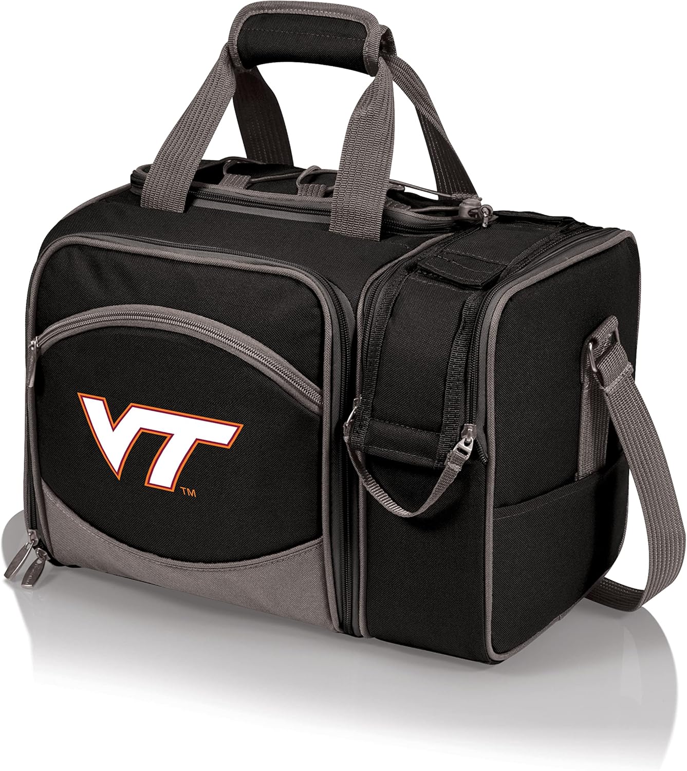 NCAA Malibu Cooler Picnic Basket - Insulated Tote with Complete Picnic Set