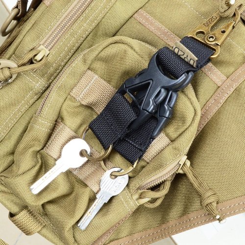 DYZD Tactical Gear Keychain Clip 100% Nylon Belt Key Chain Tactical Key Holder Quick Release Buckle Key Ring (1PCS)