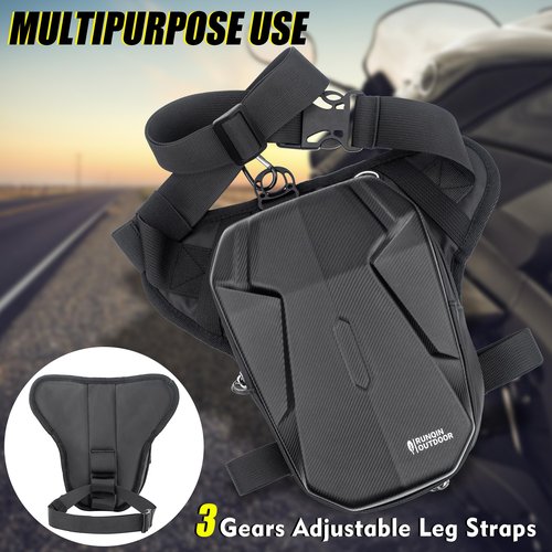Motorcycle Waist Drop Leg Bag - Expandable Big Capacity Druable & Waterproof Tactical Fanny Pack, Multi-Pocket Storage Hip Thigh Bag for Cycling Hiking Climbing, Men and women