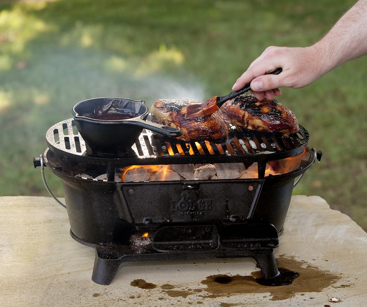 Lodge Cast Iron Melting Pot, Pre-Seasoned, 15-Ounce