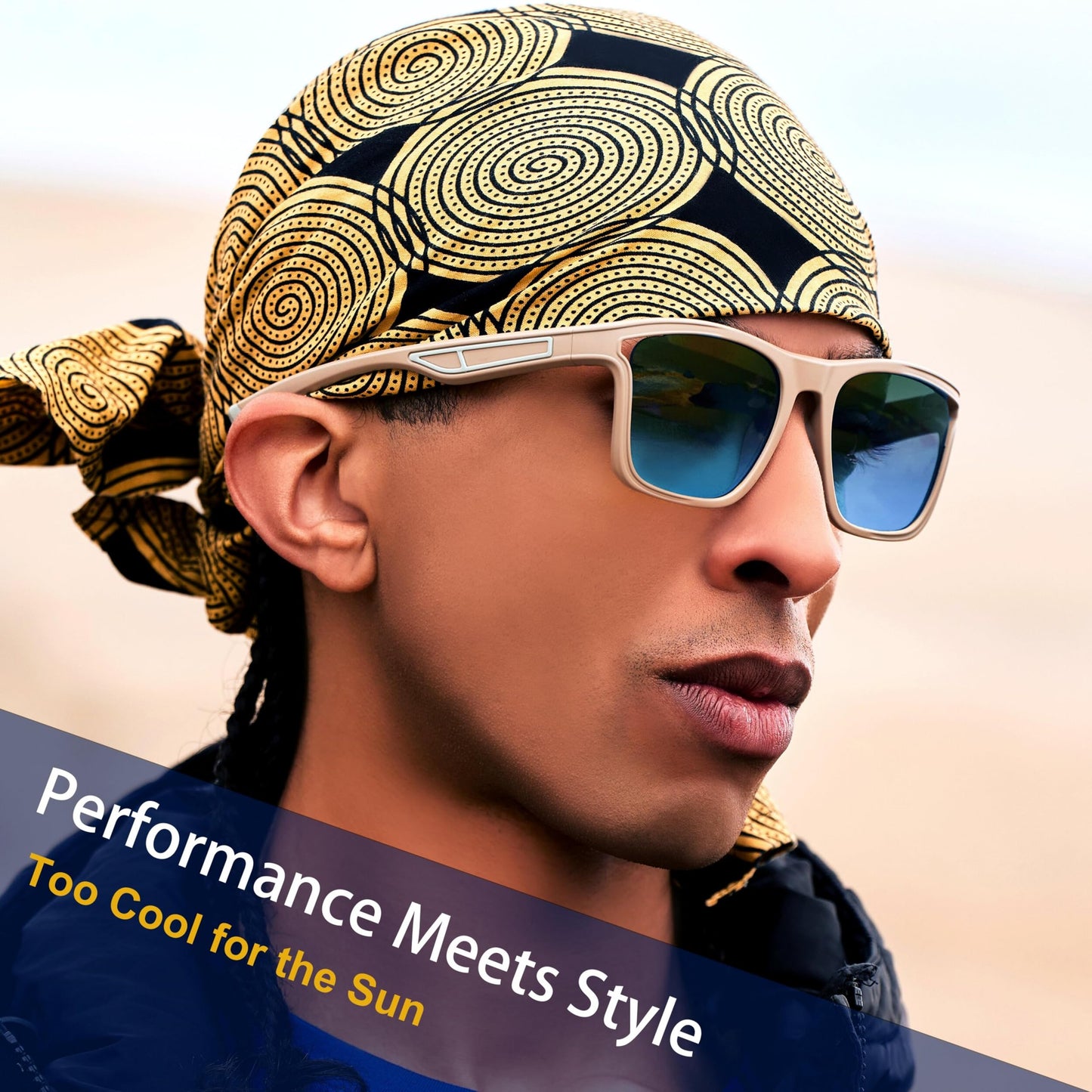 G.O.A.T EYEWEAR Polarized Sunglasses for Men and Women, UV400 Protection, Anti-Fog Lightweight Frame, Comfortable Fit for Driving, Fishing, Running, Outdoor Sports – Blue