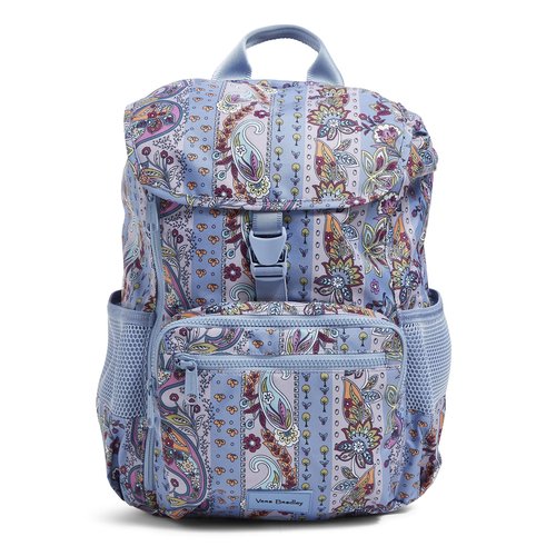 Vera Bradley Recycled Lighten Up Reactive Daytripper Commuter Backpack, Provence Paisley Stripes