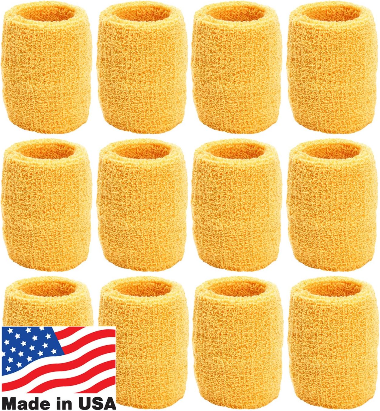 Unique Sports Wristbands / Sweatbands Pack of 12 (6 pair)