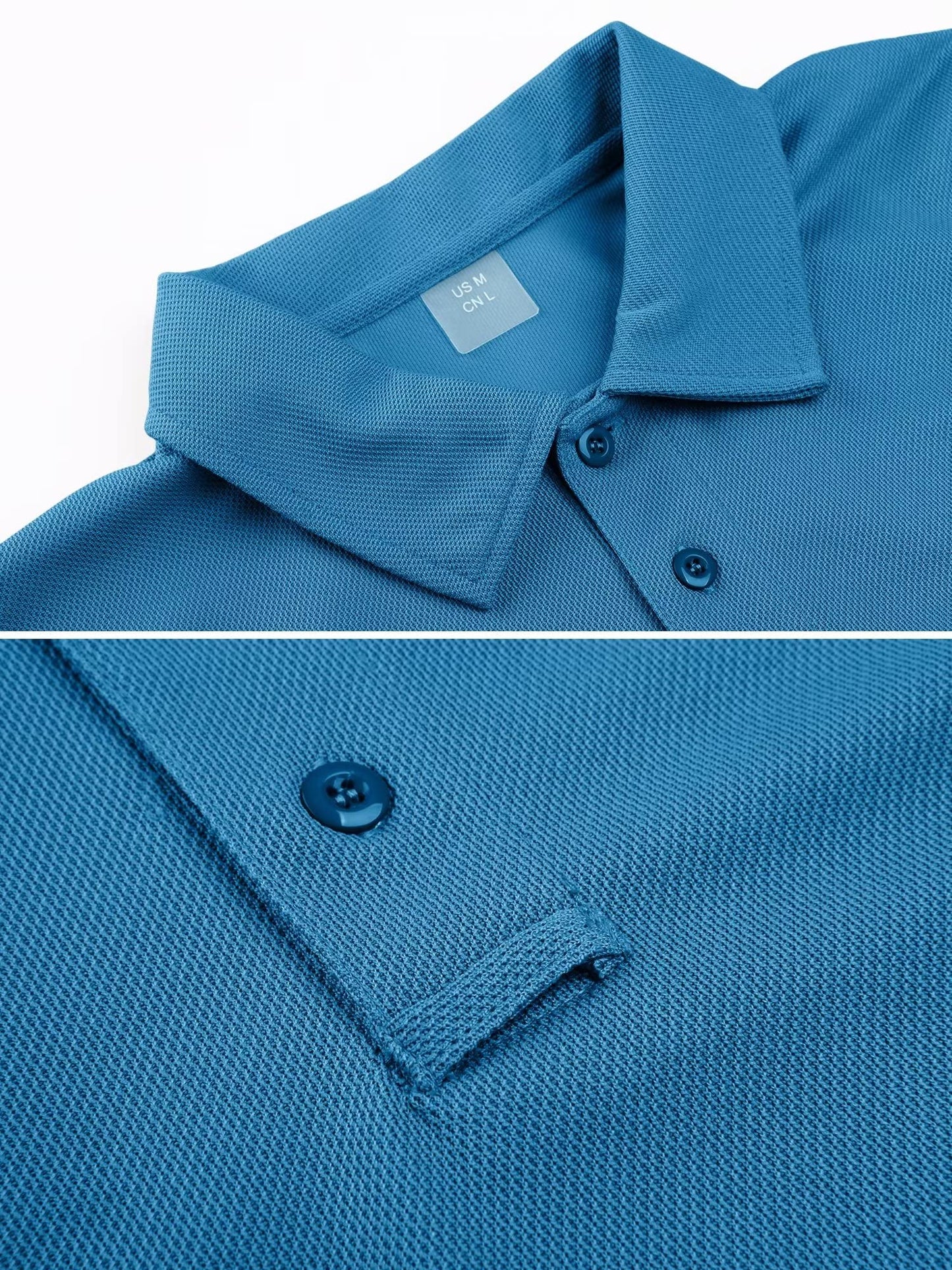 MAGCOMSEN Golf Shirts for Men Collared Polo Shirts Performance Quick Dry Jersey Polo Shirt Blule Green L