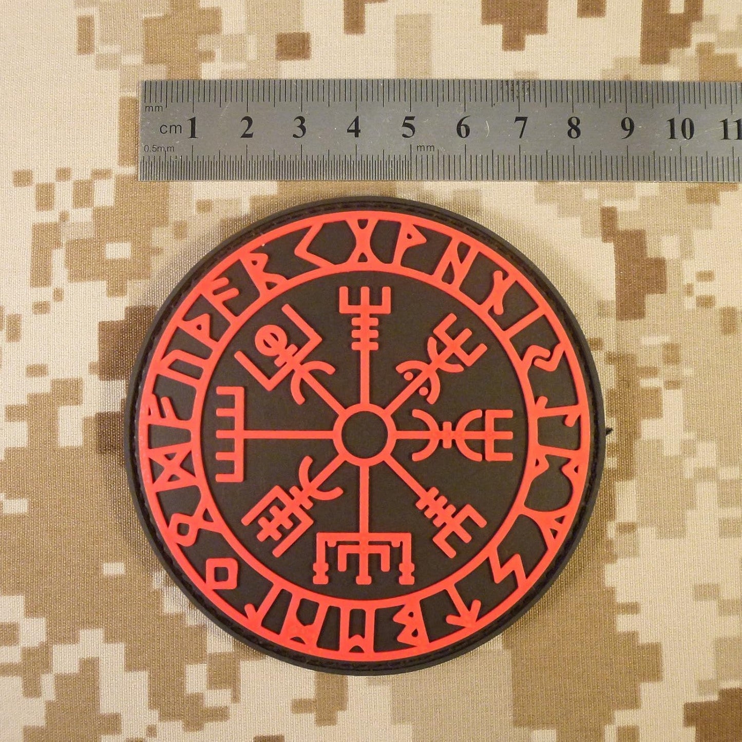Vegvisir Viking Compass PVC Patch Compatible with Velcro - Norse Morale Tactical Patches for Backpacks, Vest (Subdued)