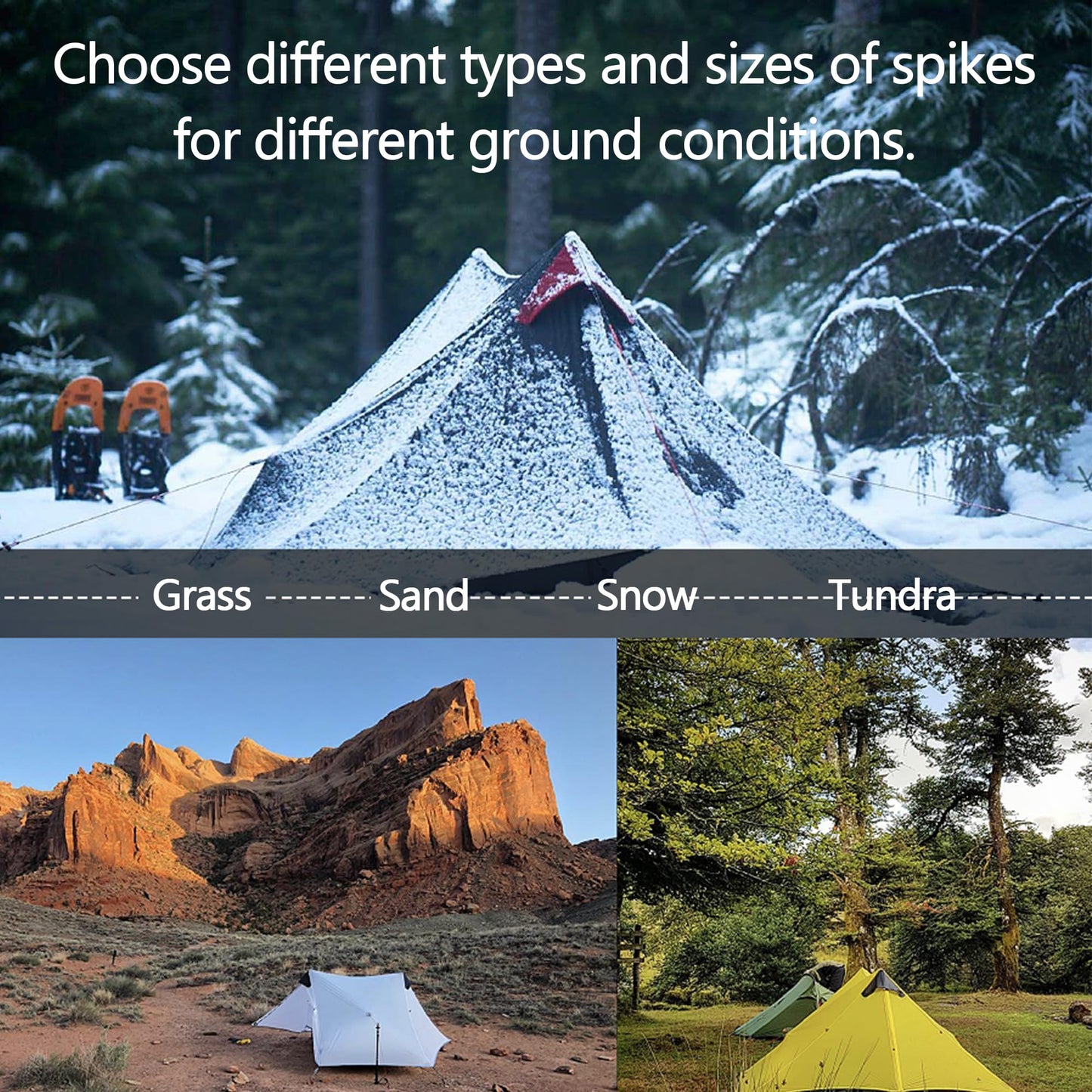 3F UL Gear 6/10PCS Lightweight Camping Tent Stakes, 5.9/7.8'' Hollow Aluminum Alloy Tent Pegs Ground Stakes, Essential Camping Accessories for Camping, Garden, Hiking (15cm-6pcs)