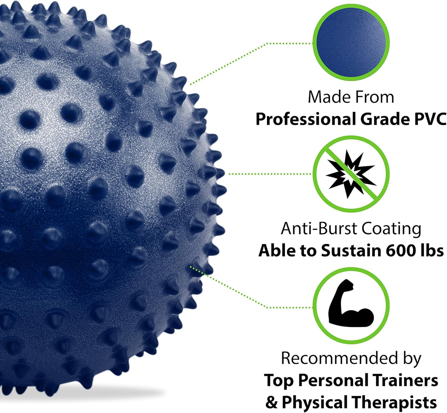 URBNFit Small Exercise Ball - 9-inch Mini Pilates Ball with Fitness Guide for Yoga, Barre, Physical Therapy, Stretching & Core Stability Workout