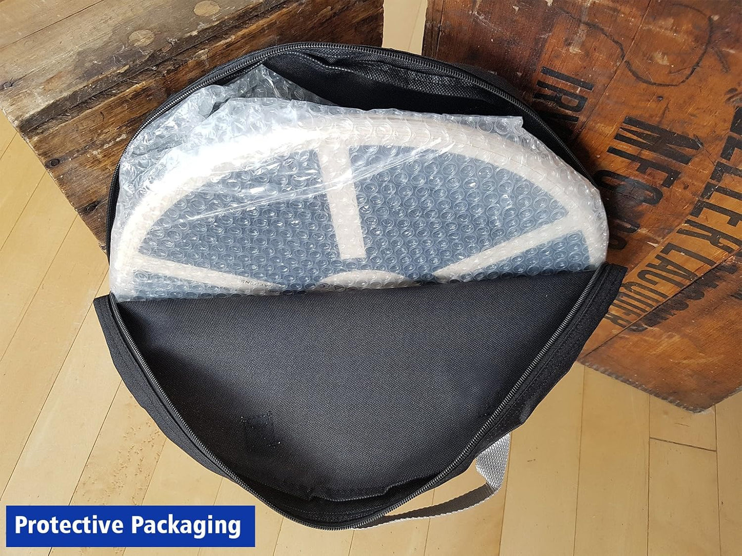 Wood Wobble Board (16") — Includes Carry Bag for Protection — Balance Trainer — Wood — Rounded Smooth Edges — Balance Board Stability Trainer