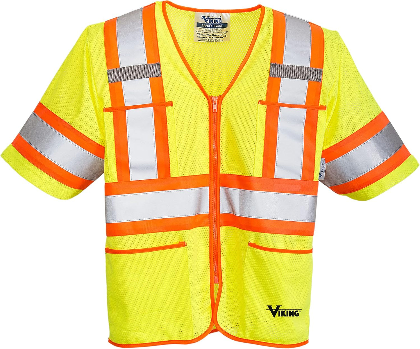 Viking Class 3 Hi Vis Safety Vest - Durable Reflective T Vest, ANSI/ISEA Compliant