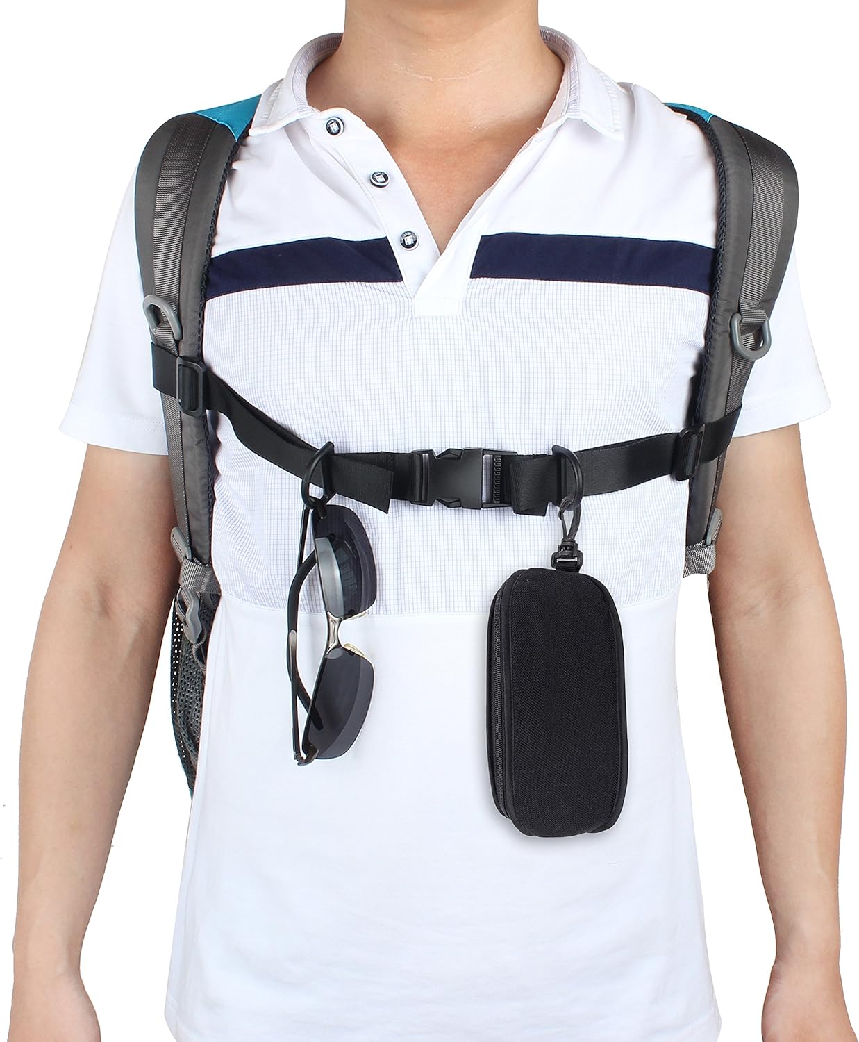Wisdompro Backpack Chest Strap, Heavy Duty Adjustable Backpack Sternum Strap Chest Belt with Quick Release Buckle