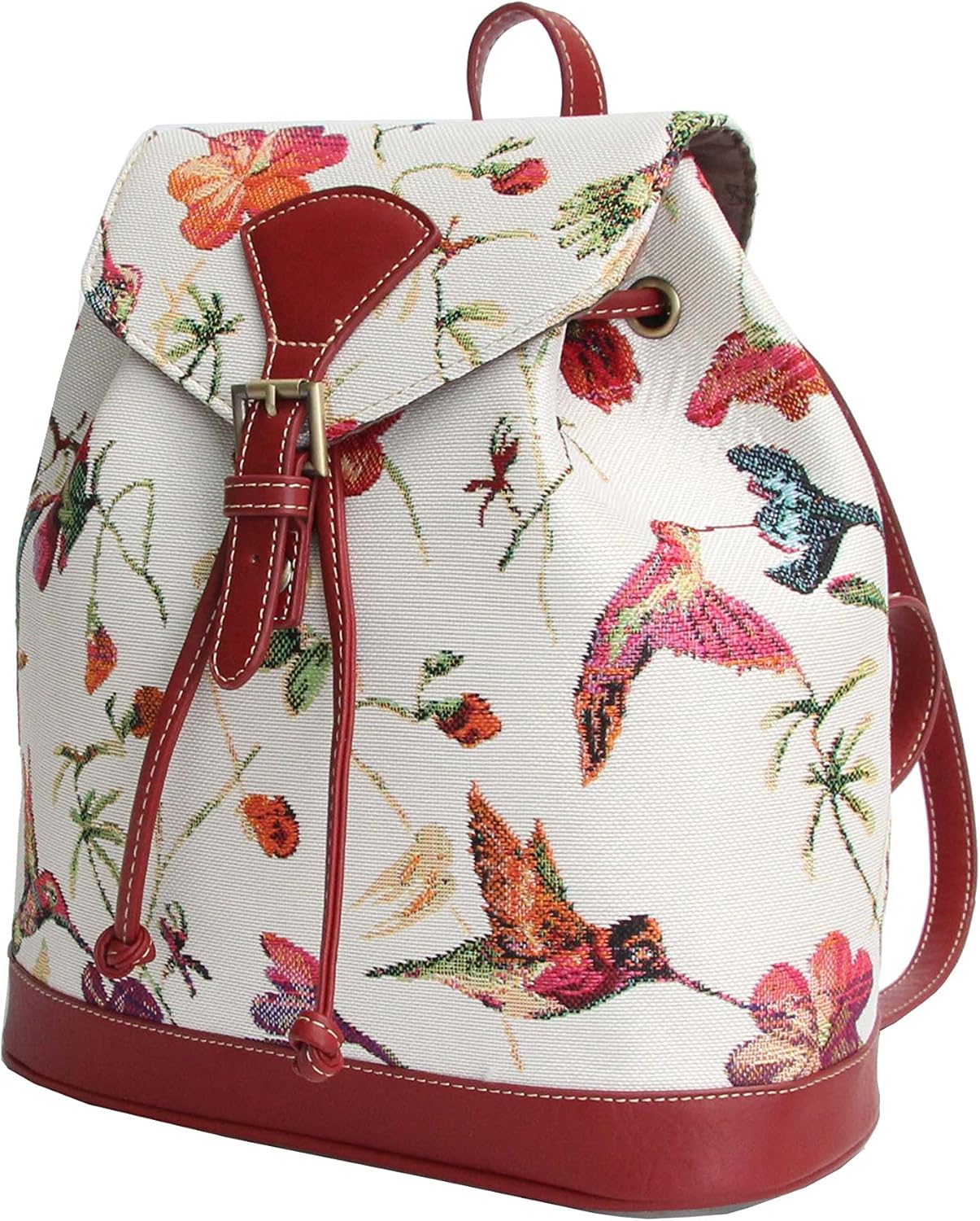 Strawberry Thief Backpack by Signare | William Morris Tapestry Design, Flap & Pull String