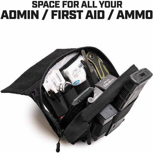 Tacticon Drop Pouch Elite | Combat Veteran Owned Company | Dangler Pouch Compatible with Any Vest with Hook and Loop at Front