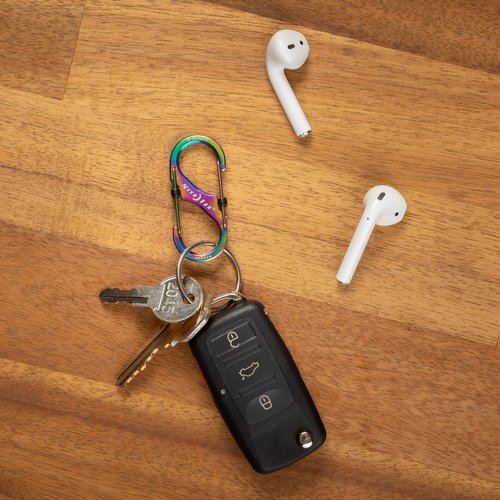 Nite Ize S-Biner SlideLock Stainless Steel - Secure Key Holder Carabiner with SlideLocks - Key & Keychain Organizer - Lockable Carabiner for Daily Use - Size 2, Spectrum (5 Pack)