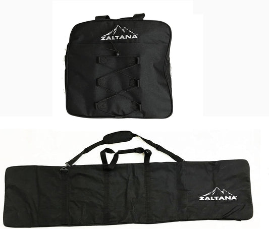 Zaltana Padded Snowboard Carrier Bag Rack Holds & Padded Snowboard Ski Boots Bag Backpack Combo SKB22