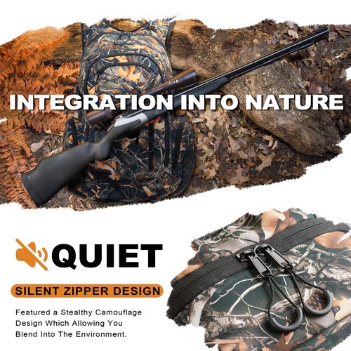 UNIHIMAL Hunting Backpack for Men, Waterproof Camo Backpacks for Hunt with Rain Cover, Durable Large Capacity Day Pack Hunting Gear Accessories for Men