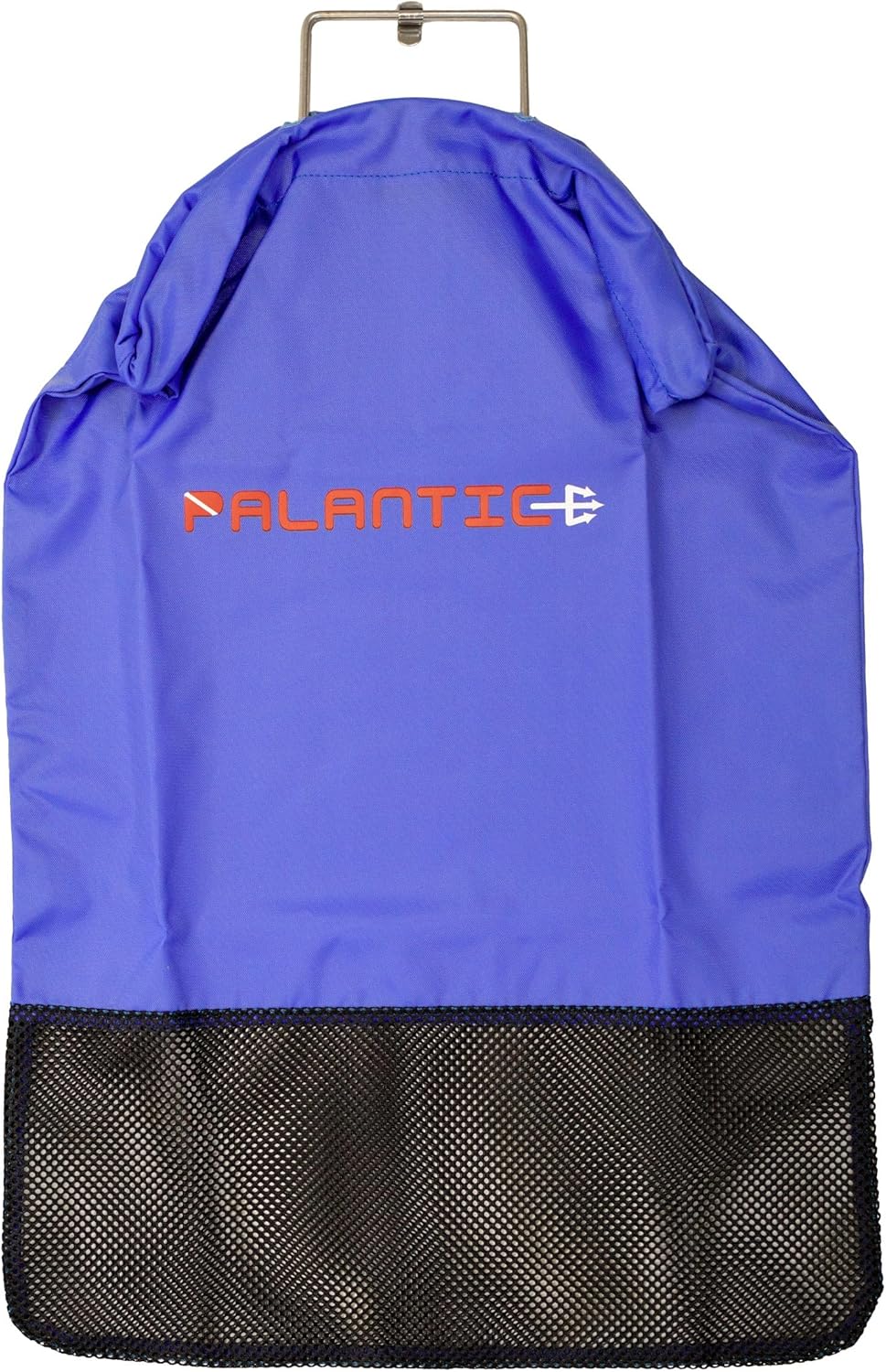 Palantic Lobster Catch Gear - Durable Nylon Game Bag Net with Stainless Steel Handle, 27"x17.5", Easy Clip Closure (Blue)