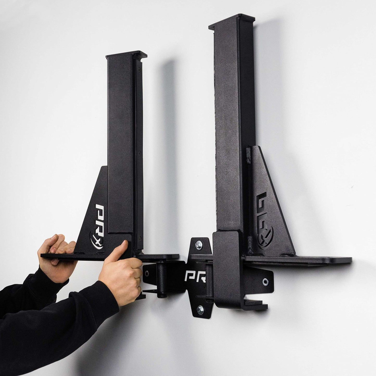 PRx Performance Squat Rack Spotter Arm Pairs, Fits Profile ONE 2x3 with 5/8" Hole & PRO 3x3 with 1" Holes in Upright Squat Racks, USA Made, (Spotter Arm Storage)