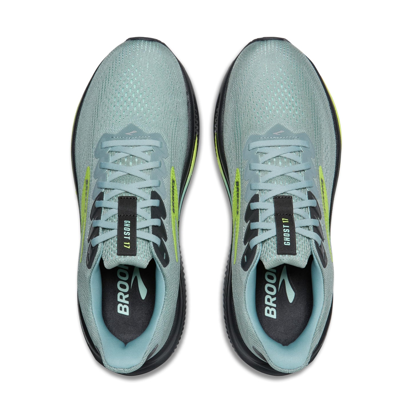 Brooks Men's Ghost 17Sneaker, Gray Mist Yucca Nightlife, 11 US